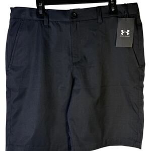 Under Armour Match Play Golf Shorts Youth Boys YXL Black Performance Stretch NWT